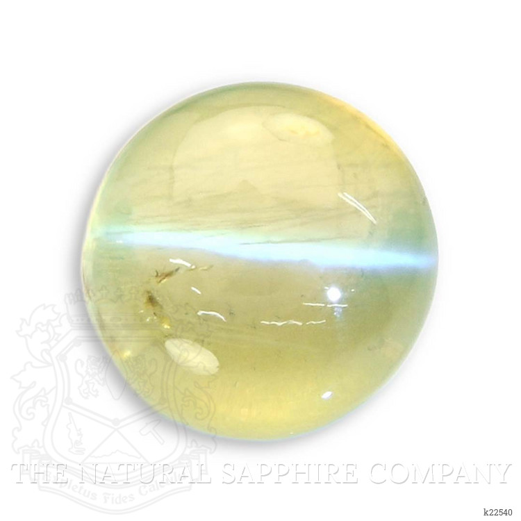 1.58 Ct. Greenish Yellow Cabochon Chrysoberyl from Ceylon (Sri Lanka)