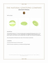 1.75 Ct. Green Cabochon Chrysoberyl from Madagascar Appraisal