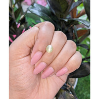 1.75 Ct. Green Cabochon Chrysoberyl from Madagascar Life Style