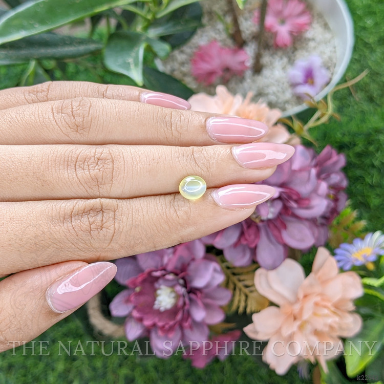 2.02 Ct. Greenish Yellow Cabochon Chrysoberyl from Madagascar