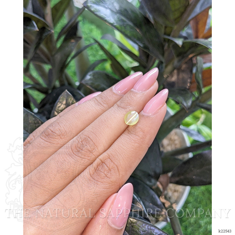 2.02 Ct. Greenish Yellow Cabochon Chrysoberyl from Madagascar