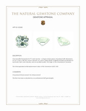 0.79 Ct. Green Chrysoberyl from Tanzania Appraisal