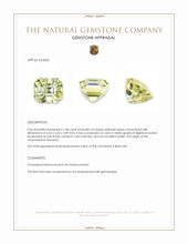 1.48 Ct. Yellowish Green Chrysoberyl from Tanzania Appraisal