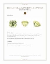 1.76 Ct. Greenish Yellow Chrysoberyl from Tanzania Appraisal