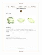 1.09 Ct. Yellowish Green Chrysoberyl from Tanzania Appraisal