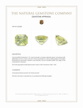 1.37 Ct. Yellowish Green Chrysoberyl from Tanzania Appraisal