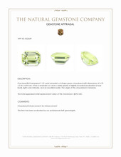 1.32 Ct. Green Chrysoberyl from Tanzania Appraisal