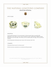 1.05 Ct. Greenish Yellow Chrysoberyl from Tanzania Appraisal