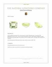 0.99 Ct. Yellowish Green Chrysoberyl from Tanzania Appraisal