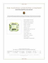 0.99 Ct. Yellowish Green Chrysoberyl from Tanzania Scan Report