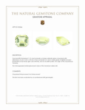 1.22 Ct. Yellowish Green Chrysoberyl from Tanzania Appraisal