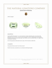 1.16 Ct. Yellowish Green Chrysoberyl from Tanzania Appraisal