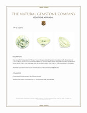 0.98 Ct. Yellowish Green Chrysoberyl from Tanzania Appraisal