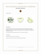 1.00 Ct. Greenish Yellow Chrysoberyl from Tanzania Appraisal