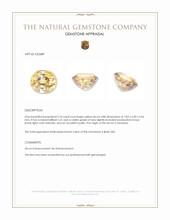 2.74 Ct. Yellow Zircon from Tanzania Appraisal