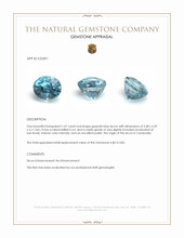 1.07 Ct. Greenish Blue Zircon from Cambodia Appraisal