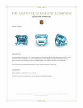 2.49 Ct. Greenish Blue Zircon from Cambodia Appraisal