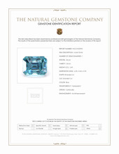 2.49 Ct. Greenish Blue Zircon from Cambodia Scan Report