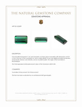 1.36 Ct. Green Tourmaline from Mozambique Appraisal