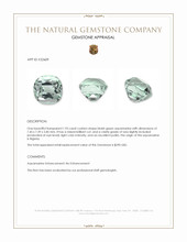 1.94 Ct. Bluish Green Aquamarine from Nigeria Appraisal