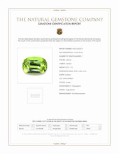 1.72 Ct. Peridot from Afghanistan Scan Report