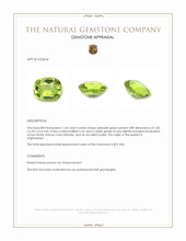 1.46 Ct. Yellowish Green Peridot from Afghanistan Appraisal