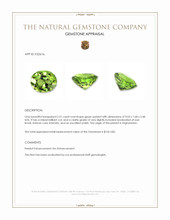 2.51 Ct. Green Peridot from Afghanistan Appraisal