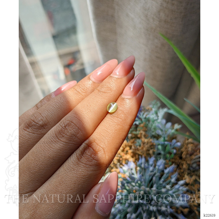 0.67 Ct. Green Cabochon Chrysoberyl from Tanzania
