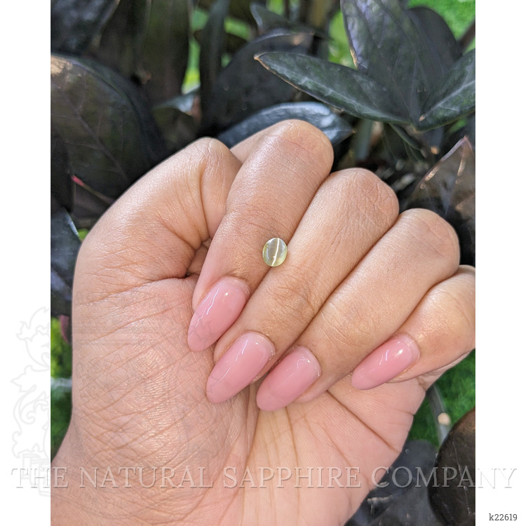 0.67 Ct. Green Cabochon Chrysoberyl from Tanzania