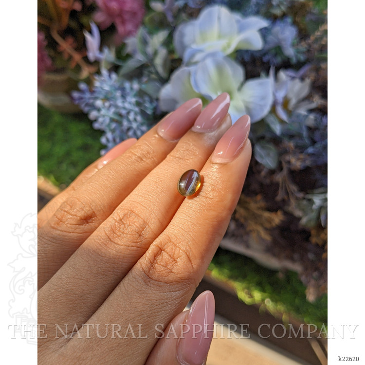 2.32 Ct. Greenish Brown Cabochon Chrysoberyl from Tanzania