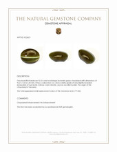 3.53 Ct. Brownish Green Cabochon Chrysoberyl from Tanzania Appraisal