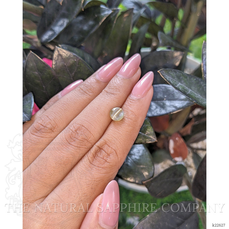 2.13 Ct. Greenish Yellow Cabochon Chrysoberyl from Tanzania