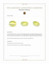 1.19 Ct. Greenish Yellow Cabochon Chrysoberyl from Tanzania Appraisal