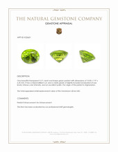 3.31 Ct. Green Peridot from Afghanistan Appraisal