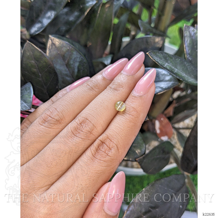 0.92 Ct. Greenish Yellow Cabochon Chrysoberyl from Tanzania