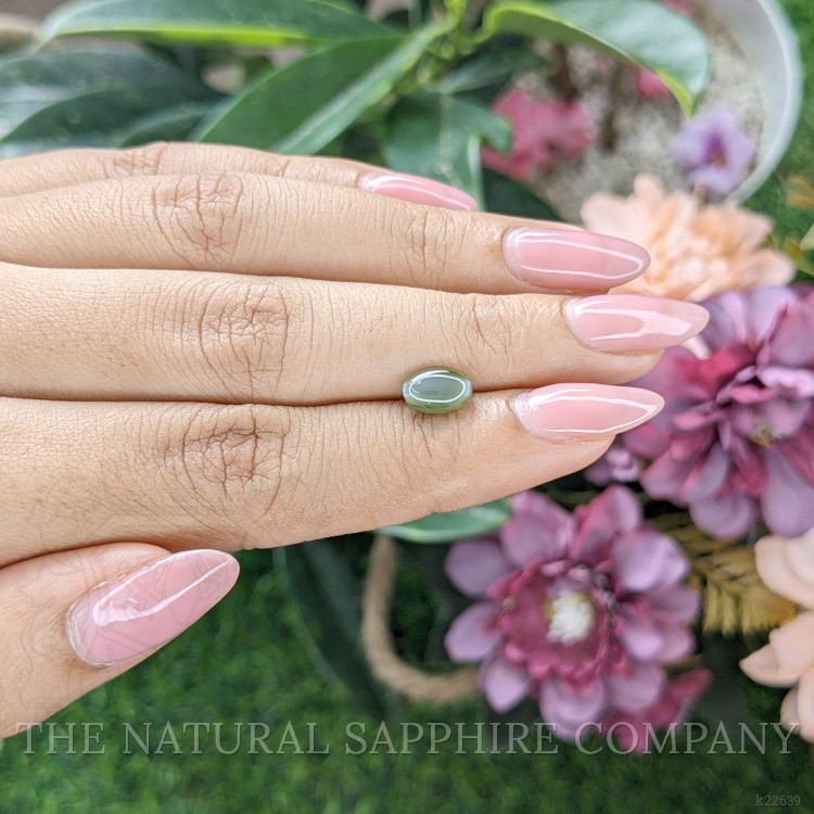 1.78 Ct. Green Cabochon Chrysoberyl from Tanzania