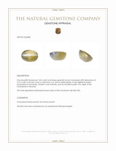 3.03 Ct. Cabochon Chrysoberyl from Tanzania Appraisal