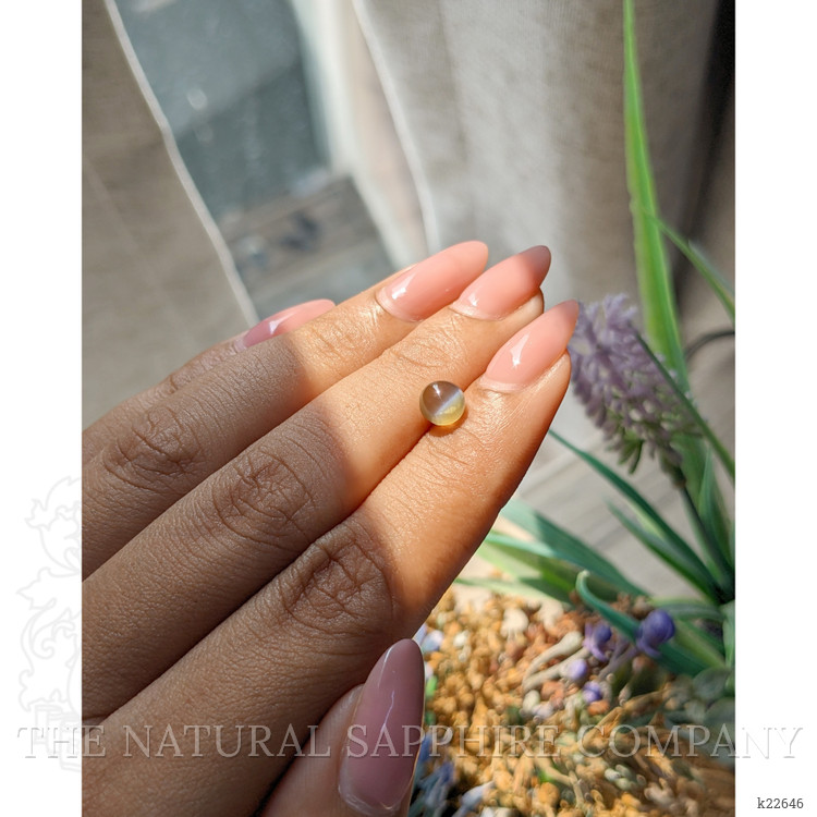 1.65 Ct. Greenish Brown Cabochon Chrysoberyl from Tanzania