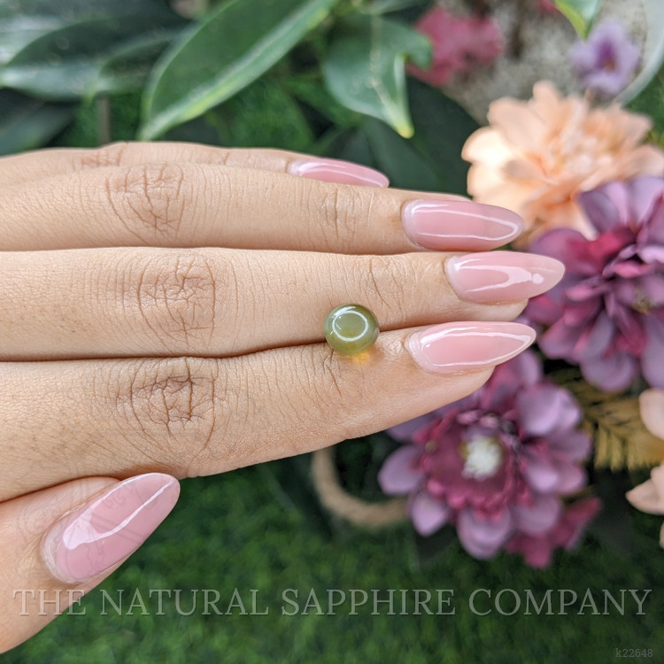 3.62 Ct. Yellowish Green Cabochon Chrysoberyl from Tanzania