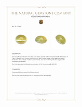 1.94 Ct. Greenish Yellow Cabochon Chrysoberyl from Tanzania Appraisal