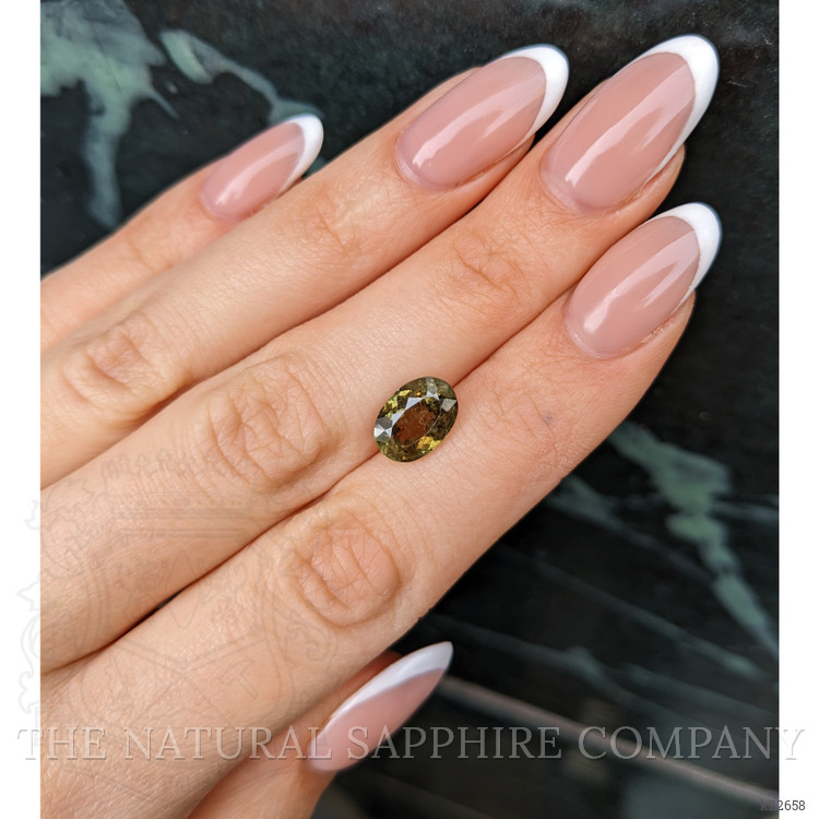 3.99 Ct. Yellowish Green to Yellowish Brown Demantoid Garnet from Namibia