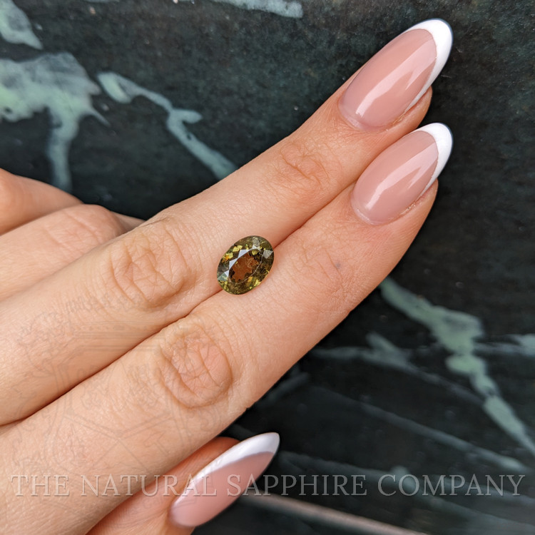 3.99 Ct. Yellowish Green to Yellowish Brown Demantoid Garnet from Namibia