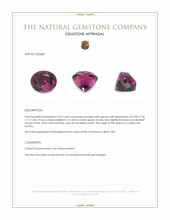 3.69 Ct. Purplish Pink Garnet from Ceylon (Sri Lanka) Appraisal