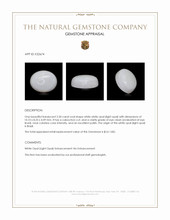 2.30 Ct. White Cabochon White Opal (Light Opal) from Brazil Appraisal