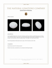 1.96 Ct. Cabochon White Opal from Brazil Appraisal