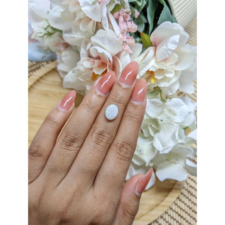 1.96 Ct. Cabochon White Opal from Brazil