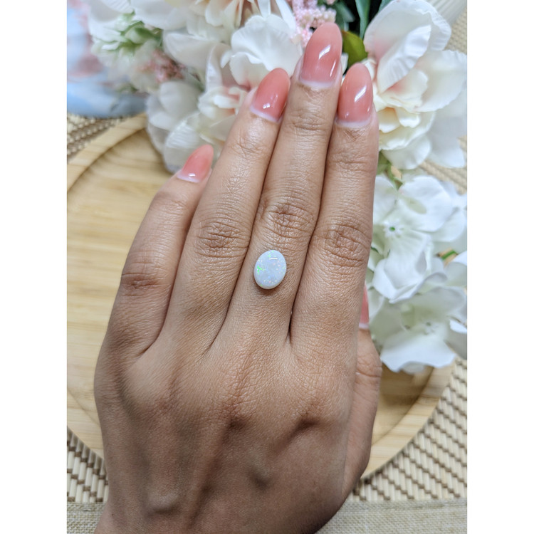 1.96 Ct. Cabochon White Opal from Brazil