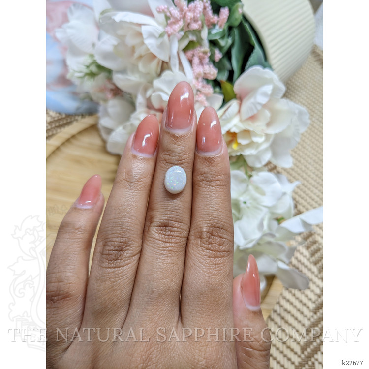 1.85 Ct. Cabochon White Opal from Brazil