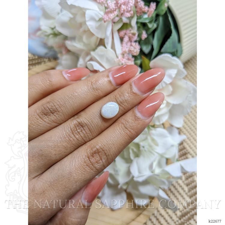 1.85 Ct. Cabochon White Opal from Brazil