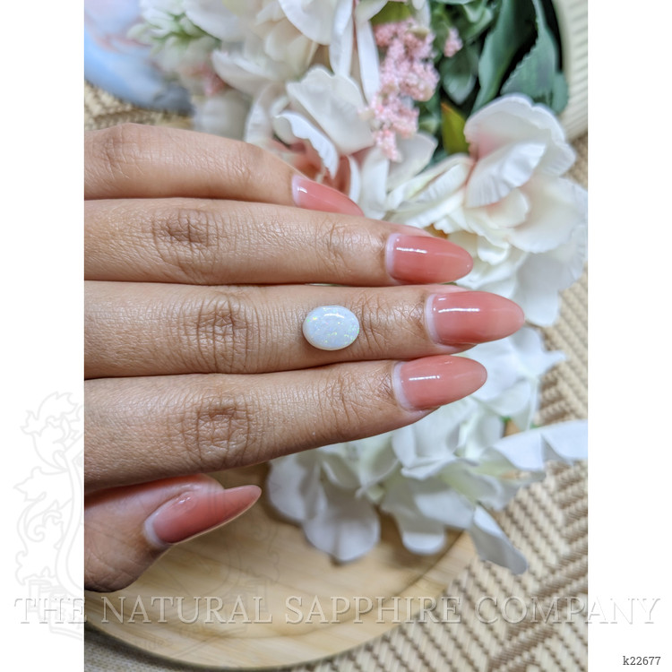 1.85 Ct. Cabochon White Opal from Brazil